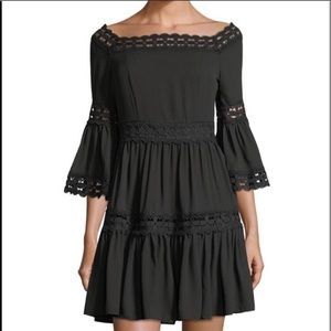 Black dress with bell sleeves